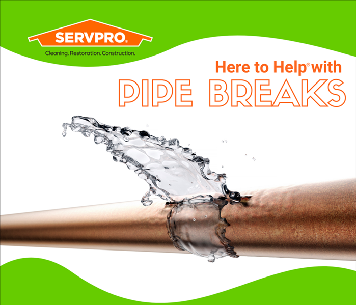 pipe breaking with water coming out servpro here to help